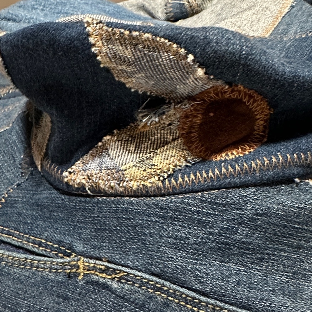 Denim Patchwork Bucket Hat - image 3